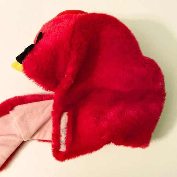 Vintage Kids Red Bird Hood Hat Made in  Taiwan One Size Mask - Picture 4 of 15